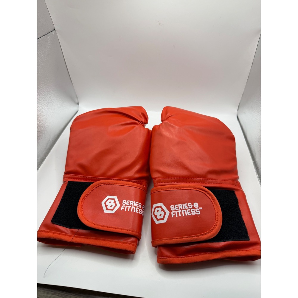 Series-8 Fitness Boxing Gloves Red Training Cardio Workout Hook and Loop Closure